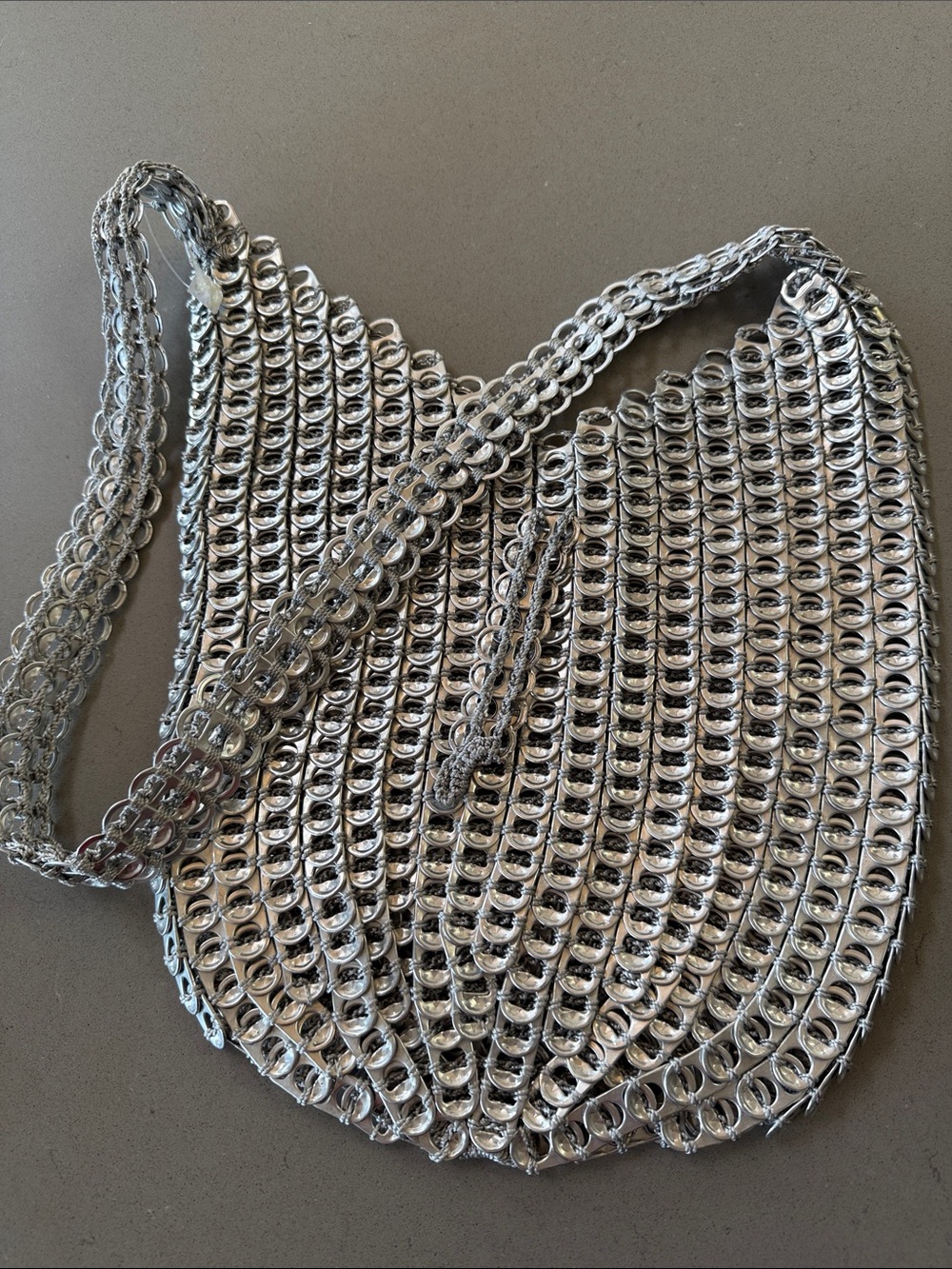 Up cycled aluminum  Can Tab Purse/Hand Made